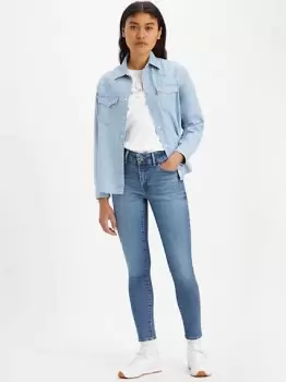 Image of 711 Double Button Skinny Jeans - Blue
