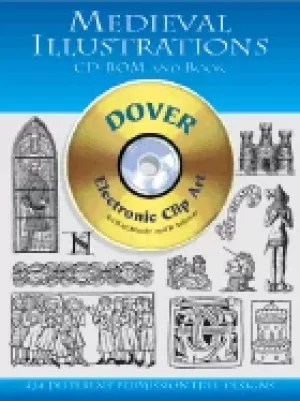 Image of medieval illustrations cd rom and book dover
