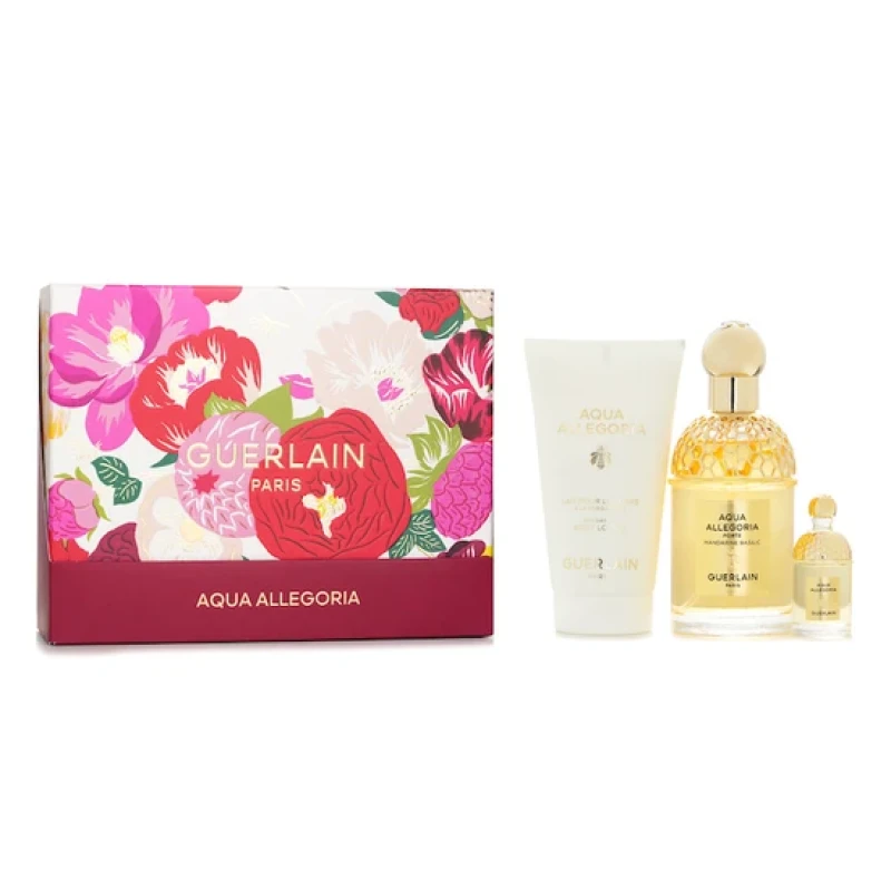 Image of GUERLAIN Aqua Allegoria Forte Mandarine Basilic Gift Set Eau de Parfum 75ml + 7.5ml + Body Lotion 75ml