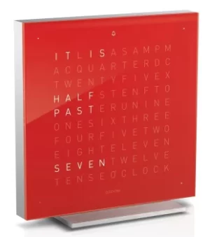 Image of QLOCKTWO Touch Cherry Cake Table Clock 13.5cm