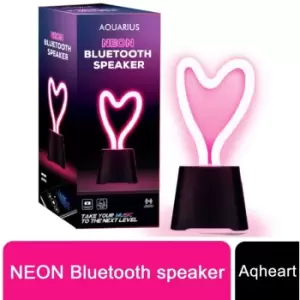 image of Aquarius Heart Neon Light & Bluetooth Speaker, Home Decor Wireless Speaker, Pink