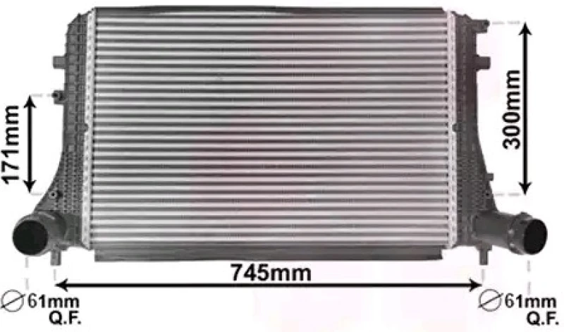 Image of VAN WEZEL 58004377 Intercooler Intercooler,charger (468)