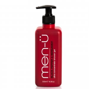 Image of men-u Black Pepper & Bergamot Shower Gel 500ml - With Pump