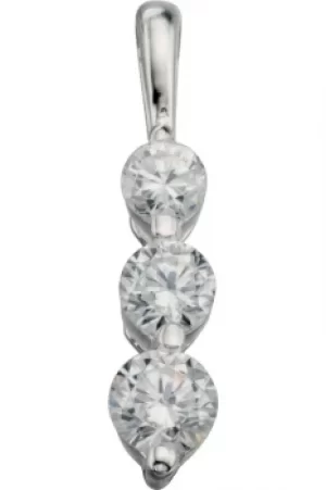 image of Beginnings Cubic Zirconia Round 3 Stone Pendant JEWEL P976C