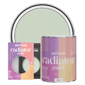 Image of Rust-Oleum Radiator Paint, Matt Finish - Laurel Green - 750ml