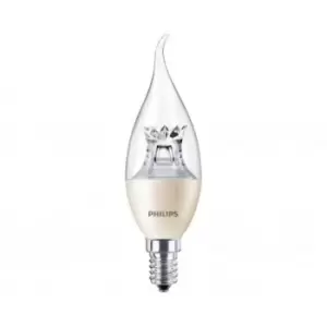 Image of Philips Master 6W E14 SES Bent Tip Candle Very Warm White - 45354400
