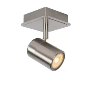 image of Lucide Lennert Modern Ceiling Spotlight LED Dim. GU10 1x5W 3000K Satin Chrome