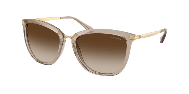 Image of Ralph Lauren Woman Ralph Lauren RA5245 580213 Sunglasses Injected Brown Brown Cat Eye Normal Shaded Brown Sunglasses Woman Injected
