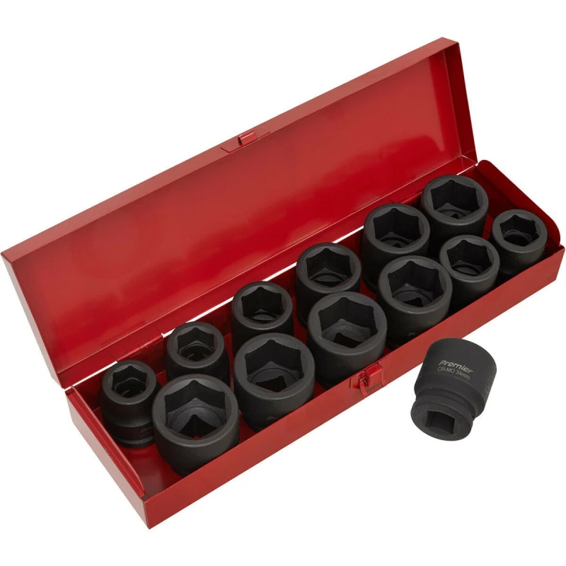Image of Loops 13 Piece PREMIUM Impact Socket Set - 3/4" Sq Drive - Imperial & Metric Multi