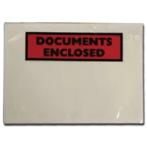 Image of GoSecure Document Envelopes Documents Enclosed Self Adhesive DL (Pack of 100) 9743DLDE01
