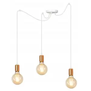 Image of Spark White Cluster Pendant Ceiling Light 3x E27