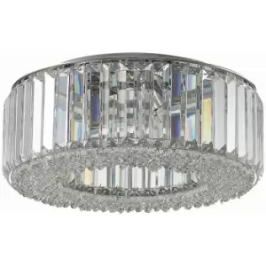 image of Spring Lighting - Spring Contemporary Ceiling 5 Light Crystal, Metal & Crystal