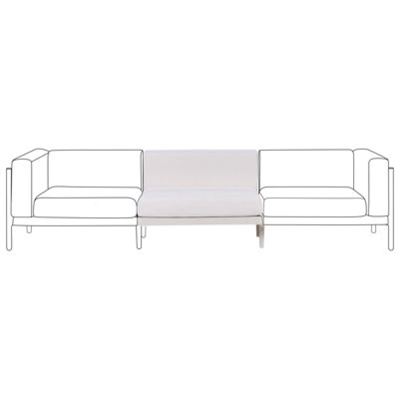 Image of Beliani Garden Sofa Extension Module Ferretti Light Beige