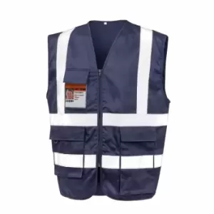 Image of SAFE-GUARD by Result Unisex Adult Heavy Duty Security Vest (XXL) (Navy)