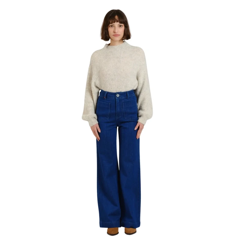 Image of F.A.M. Paris Womens wide-leg jeans F.A.M. Paris Fauve Bleu Female XS