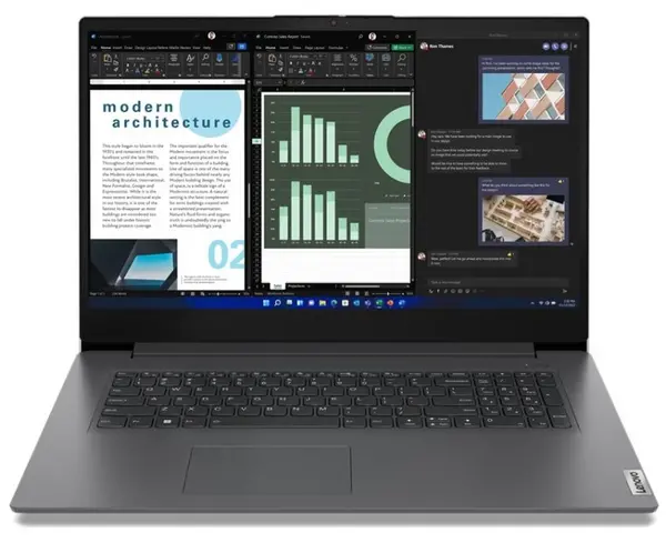 Image of Lenovo V17 G4 IRU Laptop, Intel Core i5-1335U, 8GB DDR4, 256GB PCIe SSD, 17.3" Full HD IPS, Intel UHD, Windows 11 Pro 83A20000UK