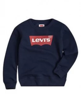 Image of Levis Boys Batwing Crew Neck Sweat - Navy