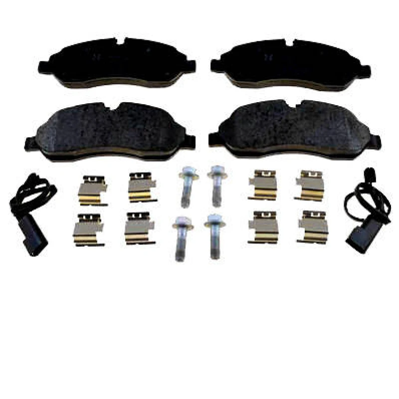 Image of ZIMMERMANN 22034.170.2 Brake pad set Front Axle, incl. wear warning contact, Photo corresponds to scope of supply, with bolts/screws Brake Pad Set,di