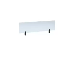 Image of Desktop clear acrylic screen topper with Black brackets 1200mm wide
