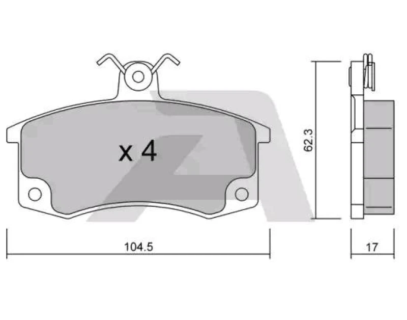 Image of AISIN Brake pad set AISIN BPLA-1001