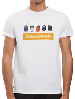 Image of Weekend Offender Graphic T-Shirt - White, Size L, Men