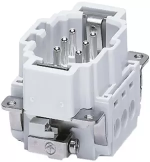 image of Phoenix Contact Hc-B 6-I-Ut-M Rectangular Male Insert, 6Pos, Screw