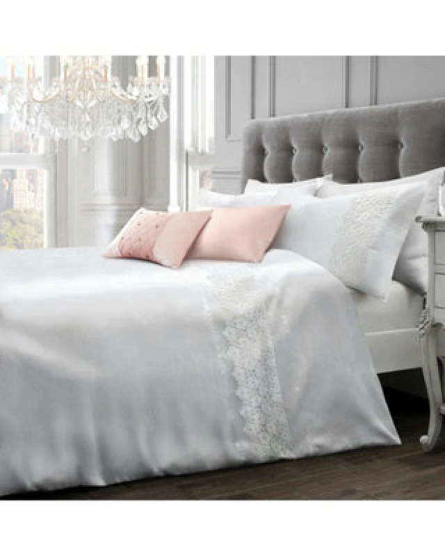 Image of Intimates White Nouvelle Lace Duvet Cover And Pillowcase Set Single