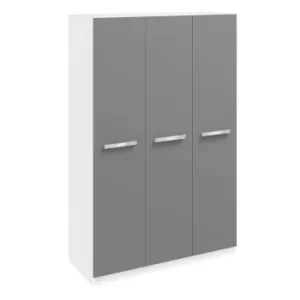 Image of Moritz Triple Wardrobe White and Grey