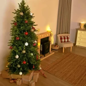Image of Charles Bentley 7ft Slim Line Faux Christmas Tree Green