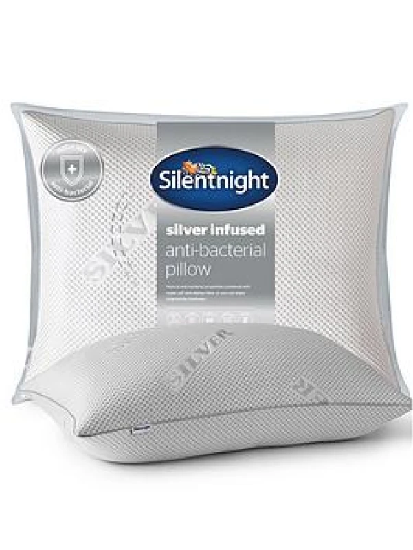 Image of Silentnight Wellbeing Silver Anti Allergy Pillow White WA81T Unisex