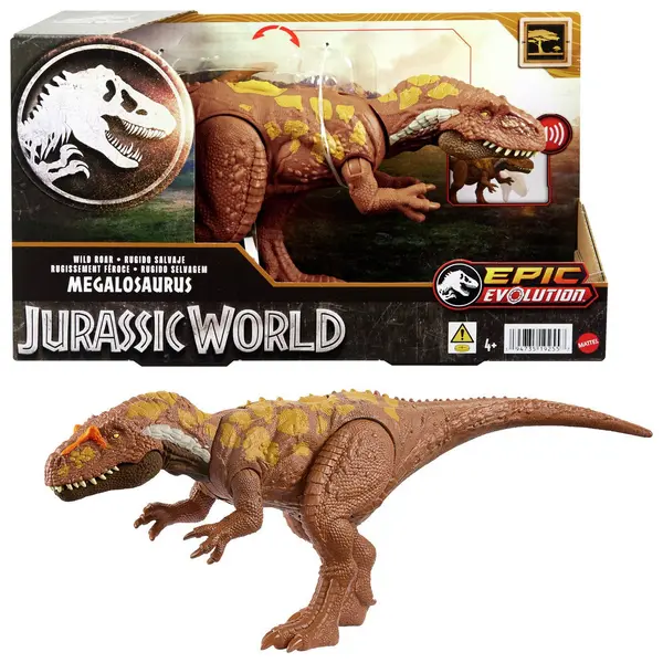 Image of Jurassic World Wild Roar Megalosaurus Dinosaur Figure