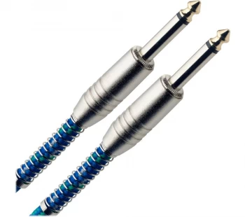 Image of STAGG S-Series Vintage Tweed Cables - 6 m, Blue, Pack of 3, Blue