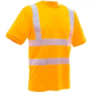 Yoko Ladies/Womens Hi-Vis Short Sleeve T-Shirt (Pack of 2) (L) (Hi Vis Orange) - Hi Vis Orange