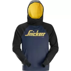 Image of Snickers 2889 Logo Sweatshirt Hoodie Navy / Black 2XL