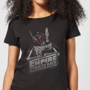 Image of Star Wars Boba Fett Skeleton Womens T-Shirt - Black