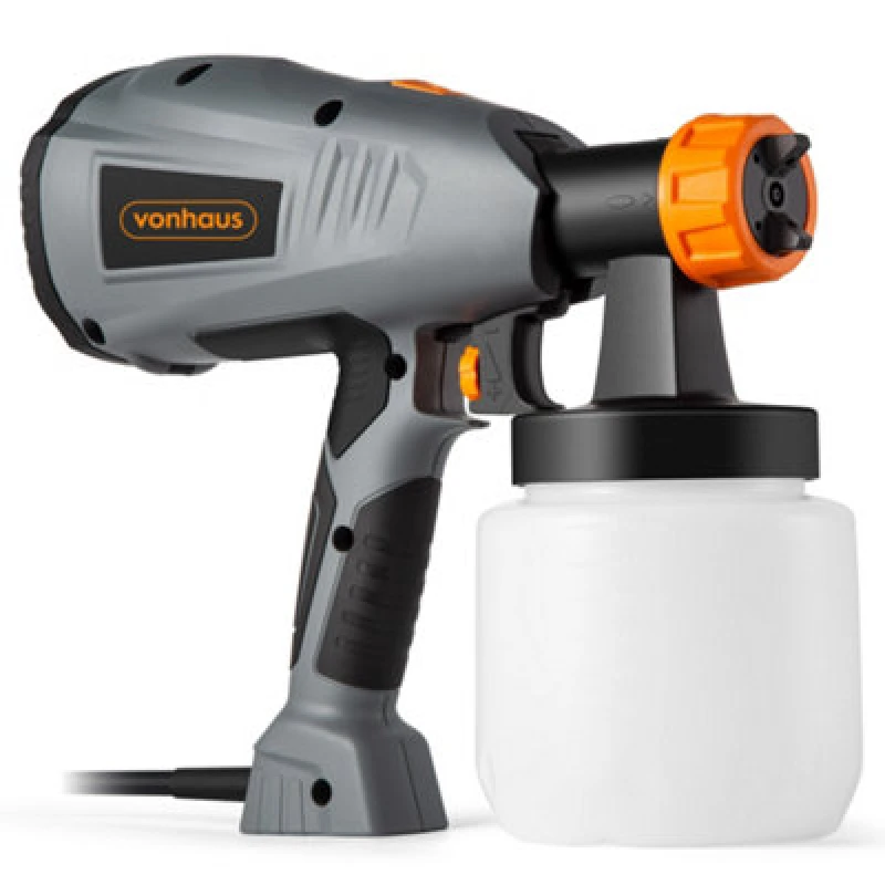 Image of Vonhaus Paint Sprayer 400W, Electric Spray Gun For Outdoor, Indoor, Decorating, Painting Fences, Walls, Ceilings, Floors & More