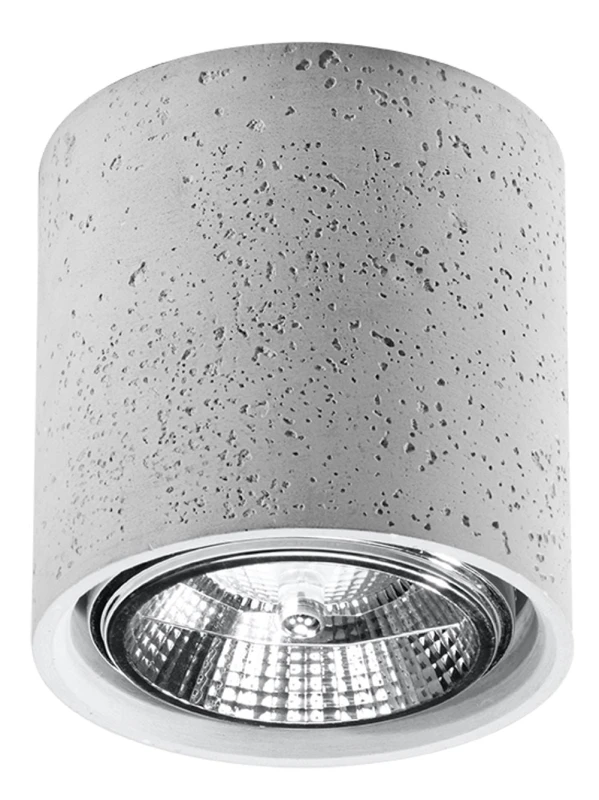 Image of Sollux Lighting Industrial Ceiling Lamp 14x14x14cm 1xLight Grey