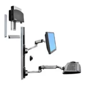 Ergotron LX Series LX Wall Mount System 68.6cm (27") Black Silver