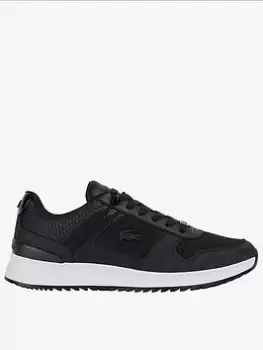 Image of Lacoste Mens Joggeur 2.0 Leather Trainers Size 11 UK Black