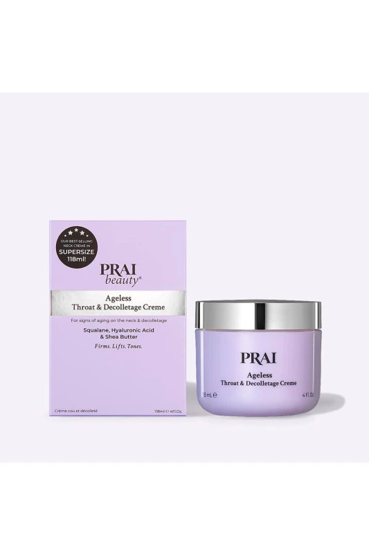 Image of Prai Womens AGELESS Throat & Decolletage Creme DAY Super Size 118ml in Misc Size: 60ml Misc Female 60ml