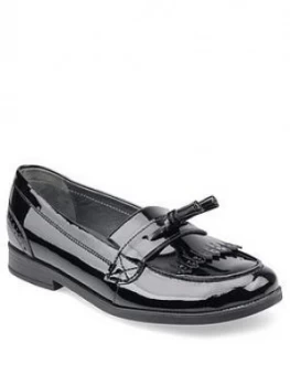 Image of Start-rite Sketch Older Girls Loafer Shool Shoes - Black Patent, Size 5.5 Older