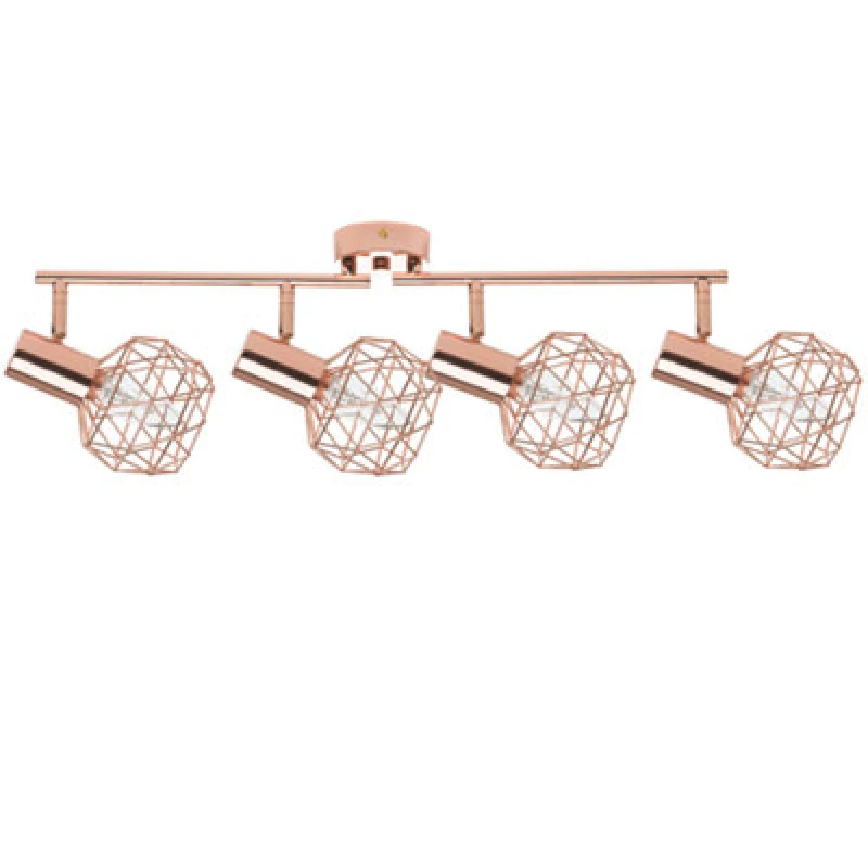 Image of Beliani 4 Light Spotlight Chenab Adjustable Metal Copper