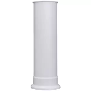 image of Adam Straight Electric Heater Stove Flue Pipe Only Tall Matt White Plastic