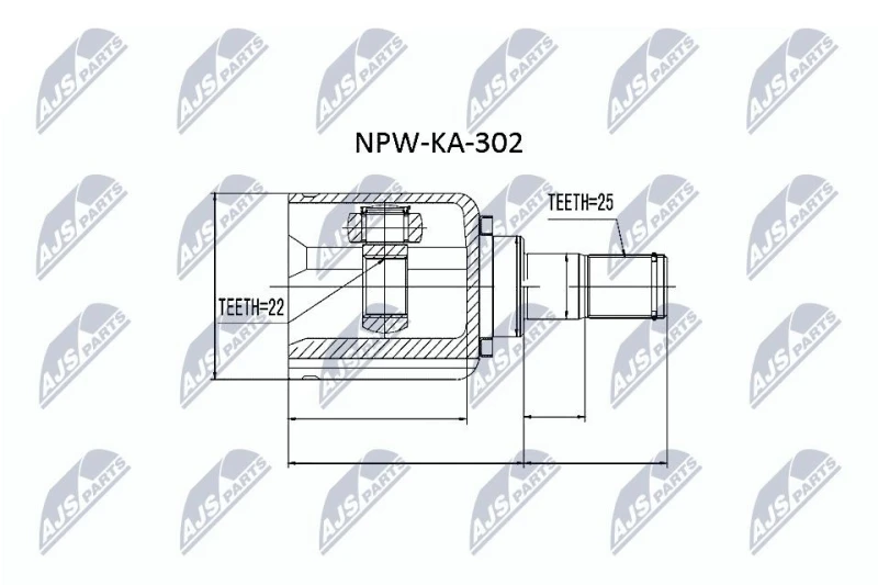 Image of NTY CV joint kit NTY NPW-KA-302