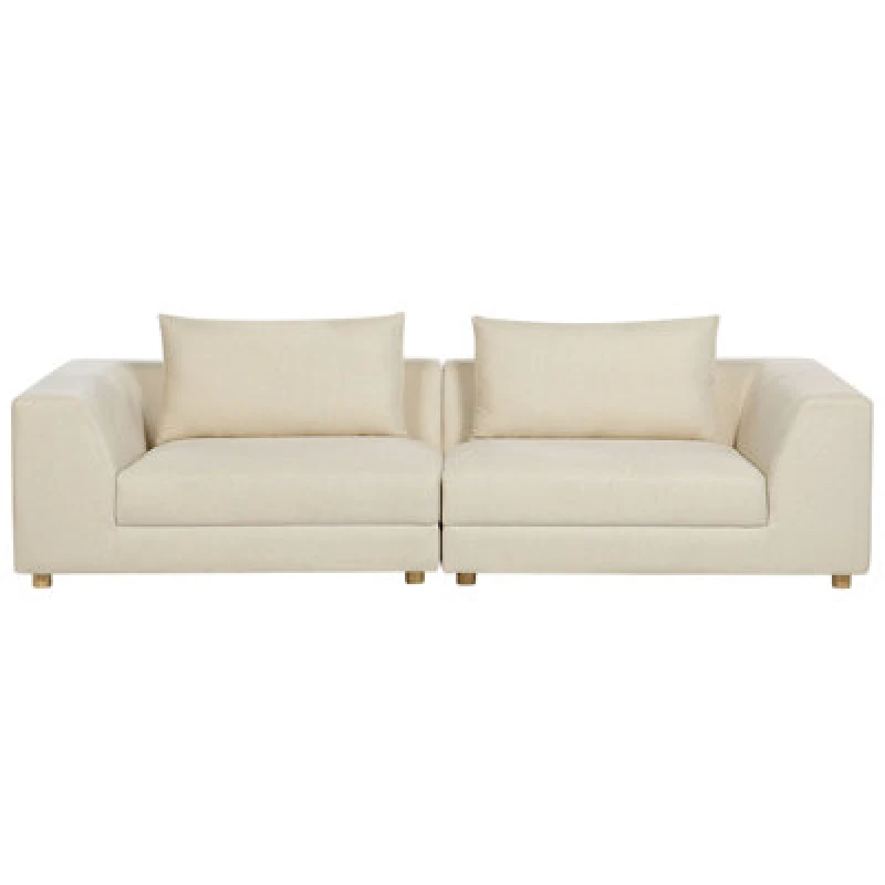 Image of Beliani Sofa 3 Seater Lermon Fabric Beige