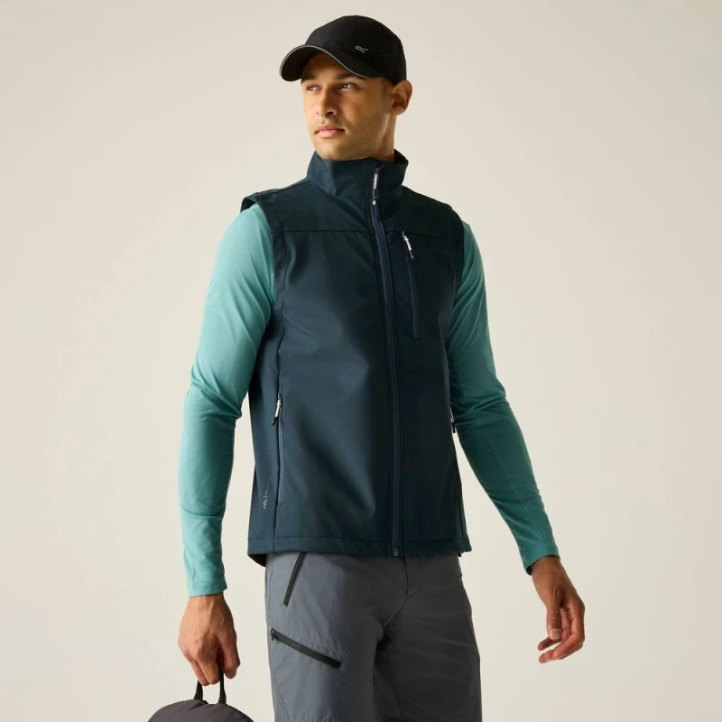 Image of Regatta Mens Arana Waterproof Softshell Gilet in Dark Blue Size: Medium Dark Blue Male M