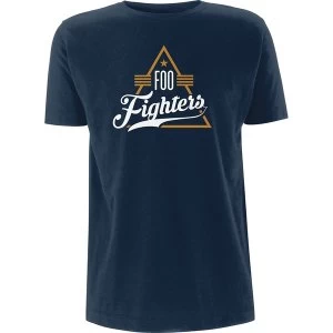 image of Foo Fighters - Triangle Unisex Medium T-Shirt - Blue