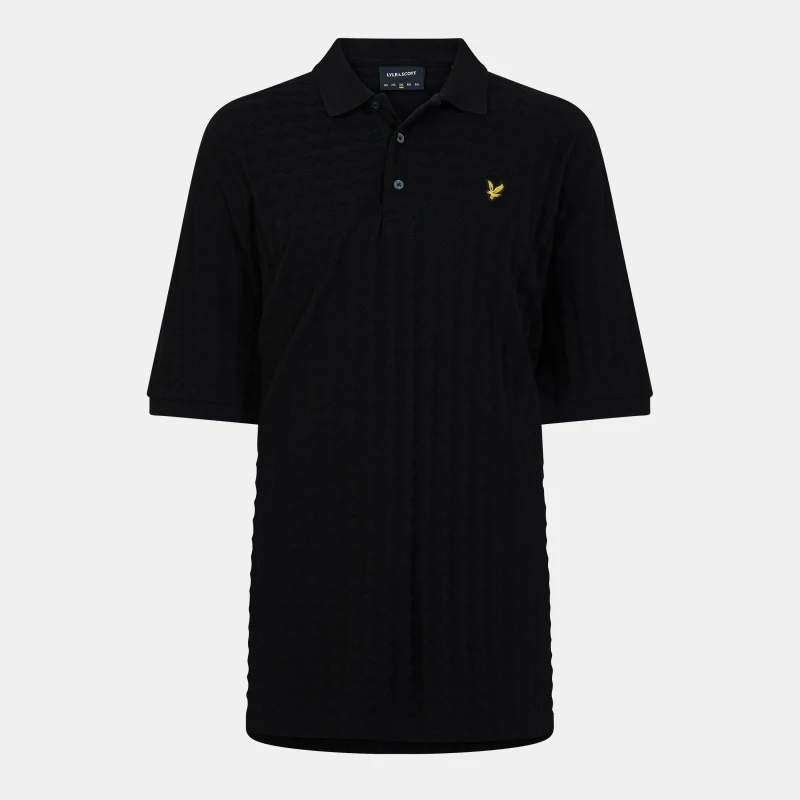 Image of Lyle and Scott Argyle Polo Shirt - Black 2XL