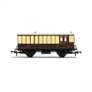 Image of Hornby GWR 4 Wheel Coach Brake Baggage 1411 Model