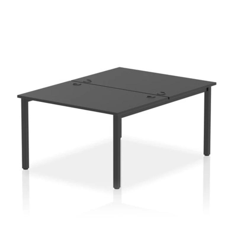 Image of Impulse Impulse Bench B2B 2 Person 1200 Black Frame Office Bench Desk Black IMB2P12BLKB